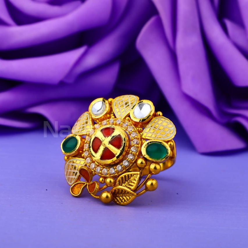 22KT Gold Hallmark Exclusive Ladies Antique Ring LAR323