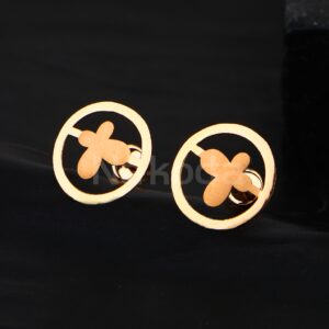 18CT Rose Gold CZ Hallmark Fancy Women's Earring RE288