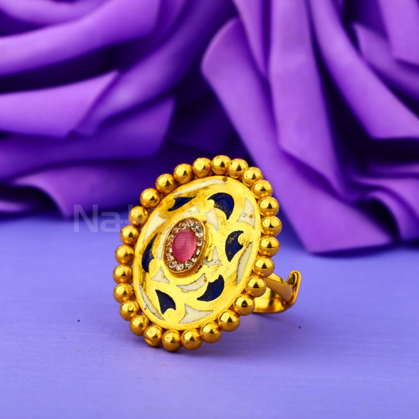 916 Gold CZ Hallmark Antique Ladies Fancy Ring LAR312