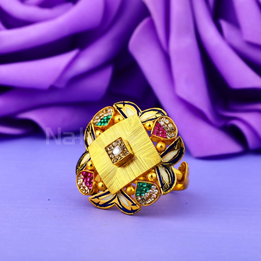 916 Gold CZ Hallmark Antique Ladies Ring LAR314