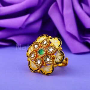 916 Gold CZ Hallmark Antique Ladies Delicate Ring LAR315