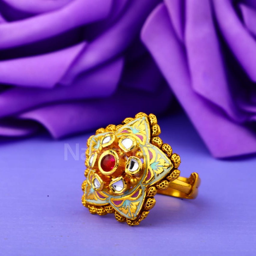 916 Gold Hallmark Antique Ladies Exclusive Ring LAR280