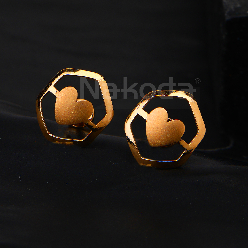 750 Rose Gold Classic Women' CZ Earring RE242