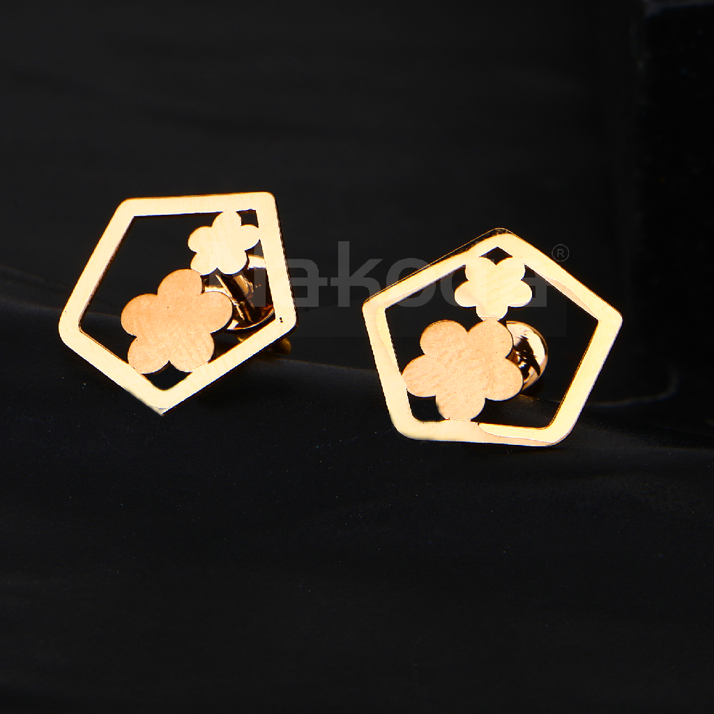 750 Rose Gold Designer Ladies Earring RE249