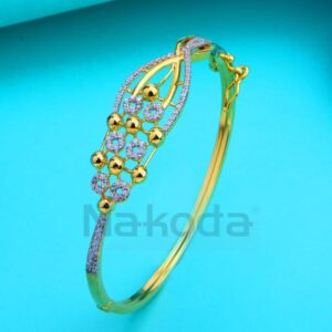 750 Gold Ladies Fancy Kada Bracelet LKB234