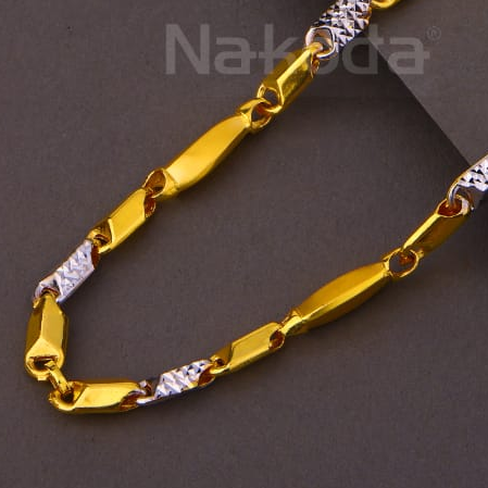 916 Gold Hallmark Mens Classic Choco Chain MCH803 - Image 2