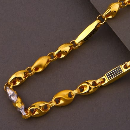 916 Gold Mens Designer Choco Chain MCH797 - Image 2