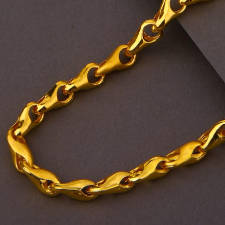 916 Gold Mens Classic Choco Chain MCH795 - Image 2