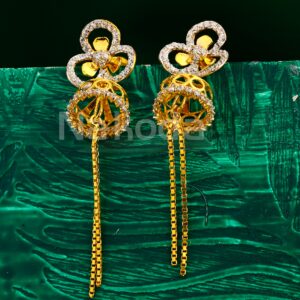 22CT Gold Ladies Delicate  Jhummar Earring LJE428