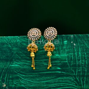 22CT Gold CZ Women's Stylish Jhummar Earring LJE424