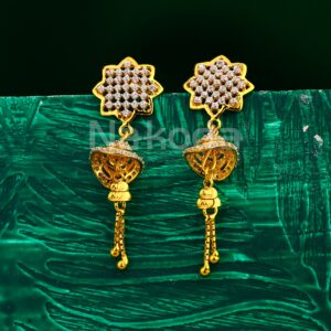 22CT Gold CZ Women's Classic Jhummar Earring LJE418