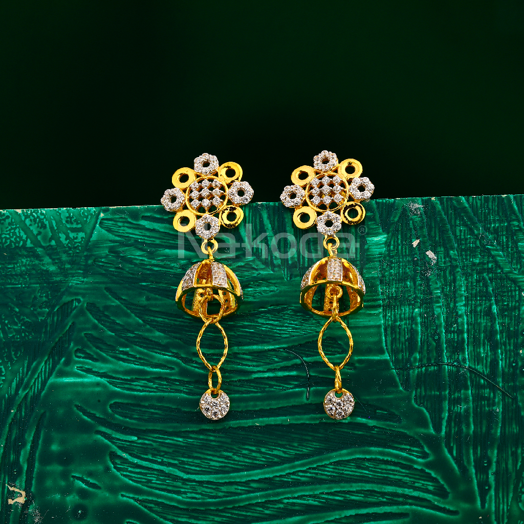 22CT Gold Ladies Delicate Jhummar Earring LJE411