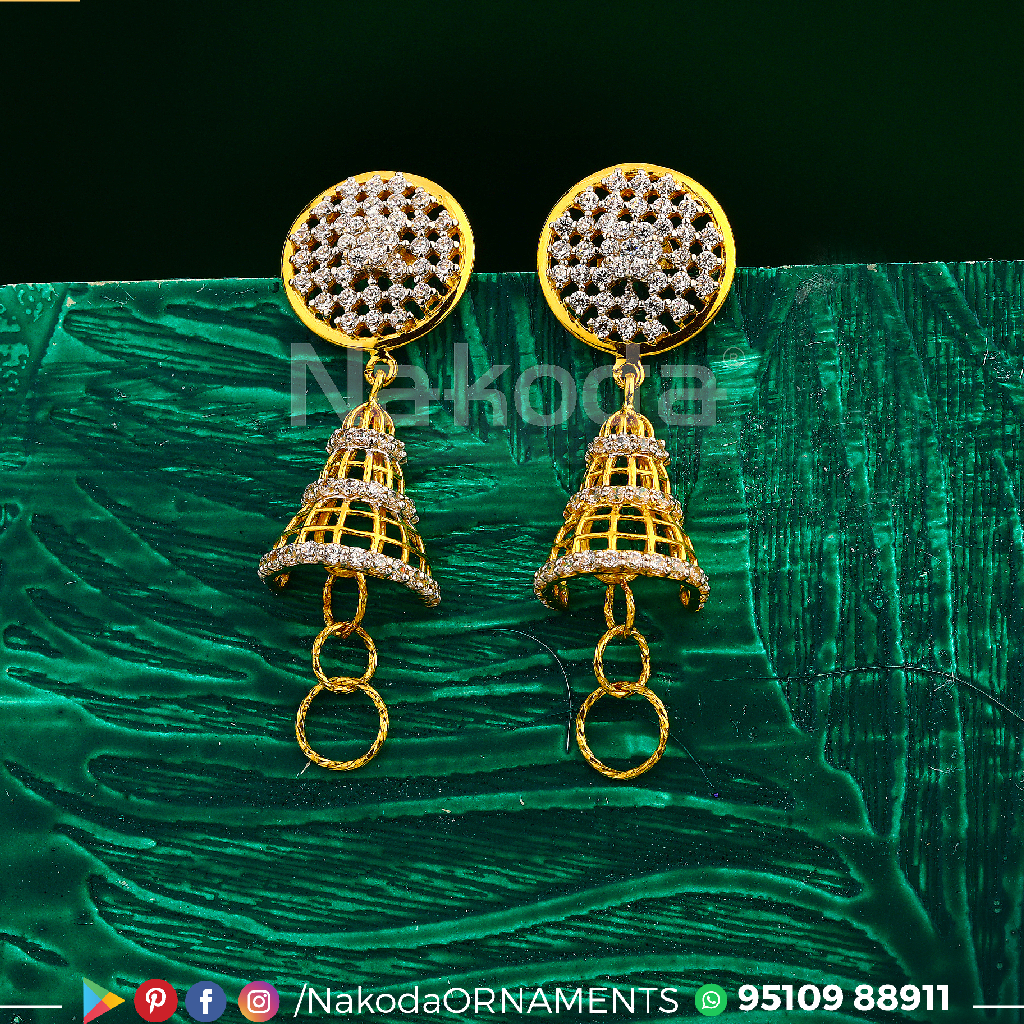 22KT Gold Women's Hallmark Gorgeous Jhummar Earring LJE406