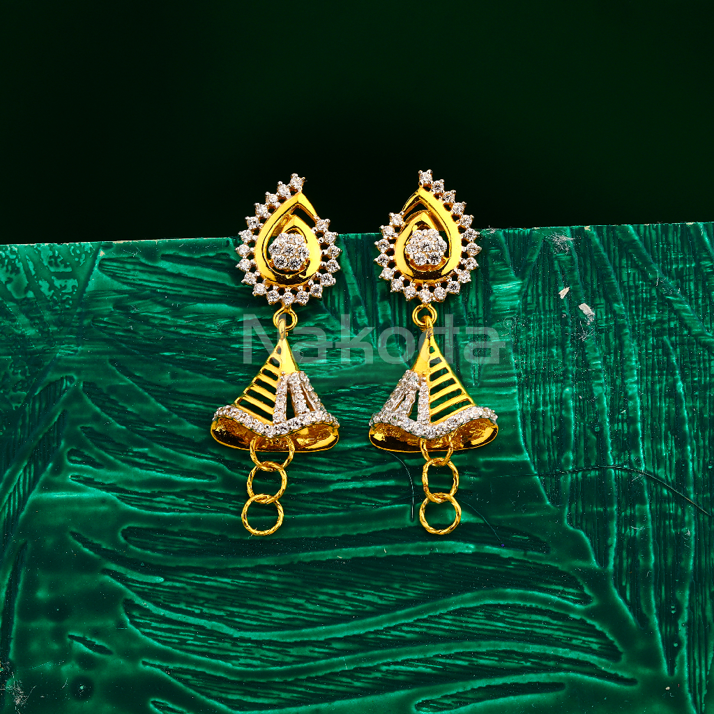 22KT Gold Women's Hallmark Delicate Jhummar Earring LJE403