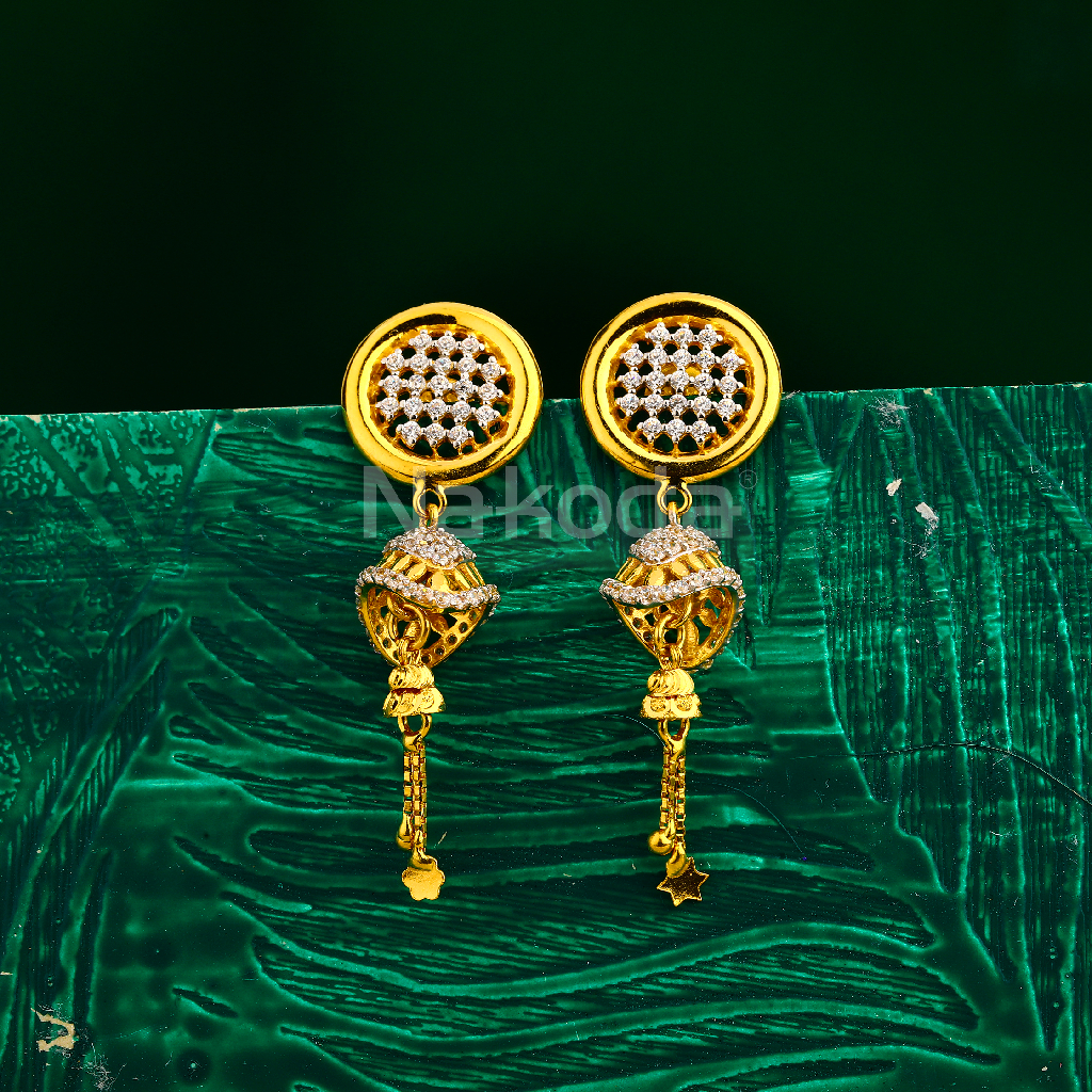 22KT Gold Ladies Delicate Jhummar Earring LJE395