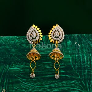 916 Gold Women's Hallmark Designer Jhummar Earring LJE386