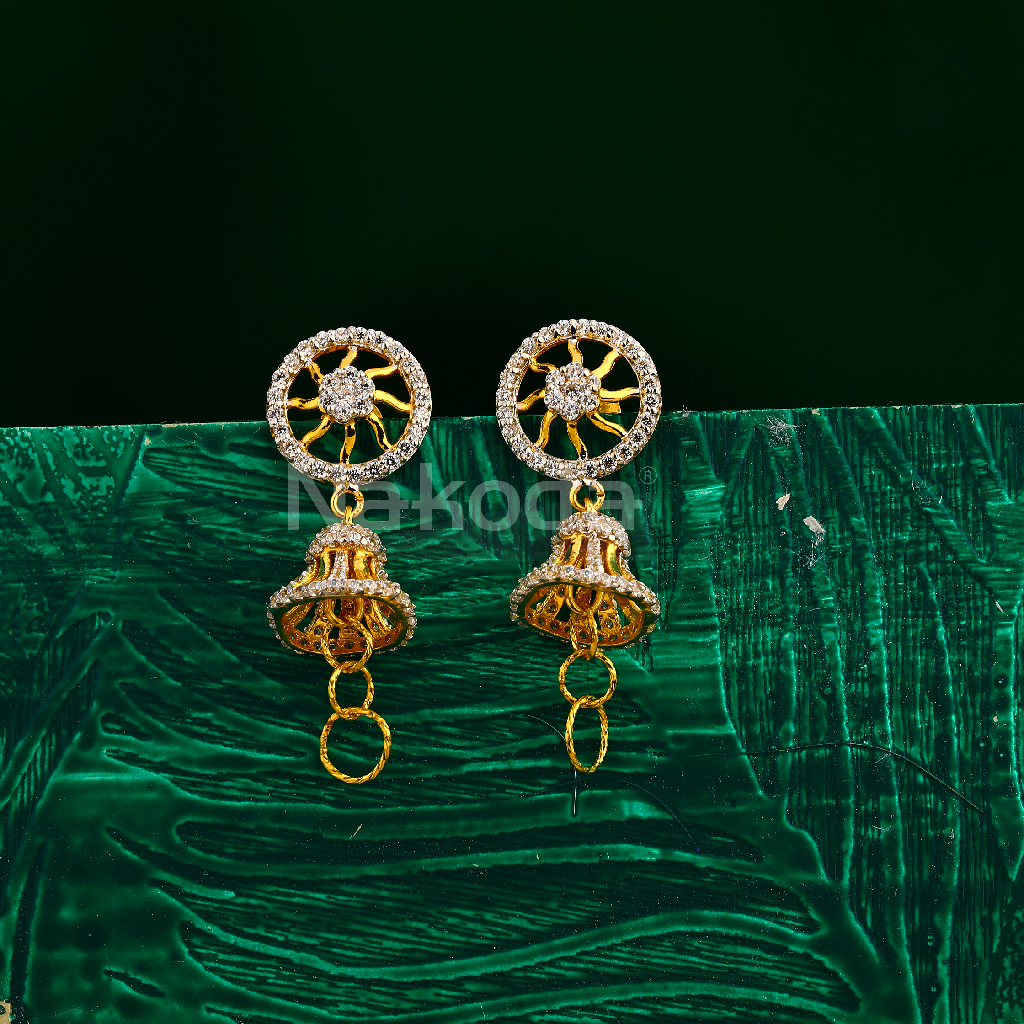 916 Gold Women's Hallmark Classic Jhummar Earring LJE385