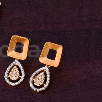 750 Rose Gold CZ Ladies Gorgeous Necklace Set RN392 - Image 2