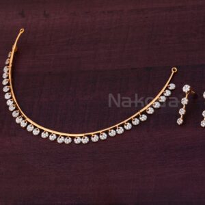 750 Rose Gold CZ Ladies Fancy Necklace Set RN393