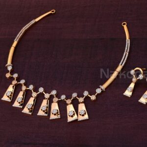 750 Rose Gold CZ Ladies Exclusive Necklace Set RN394
