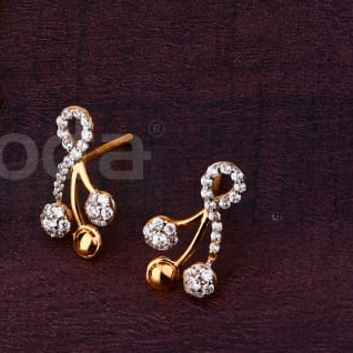 750 Rose Gold CZ Ladies Classic Necklace Set RN397 - Image 2