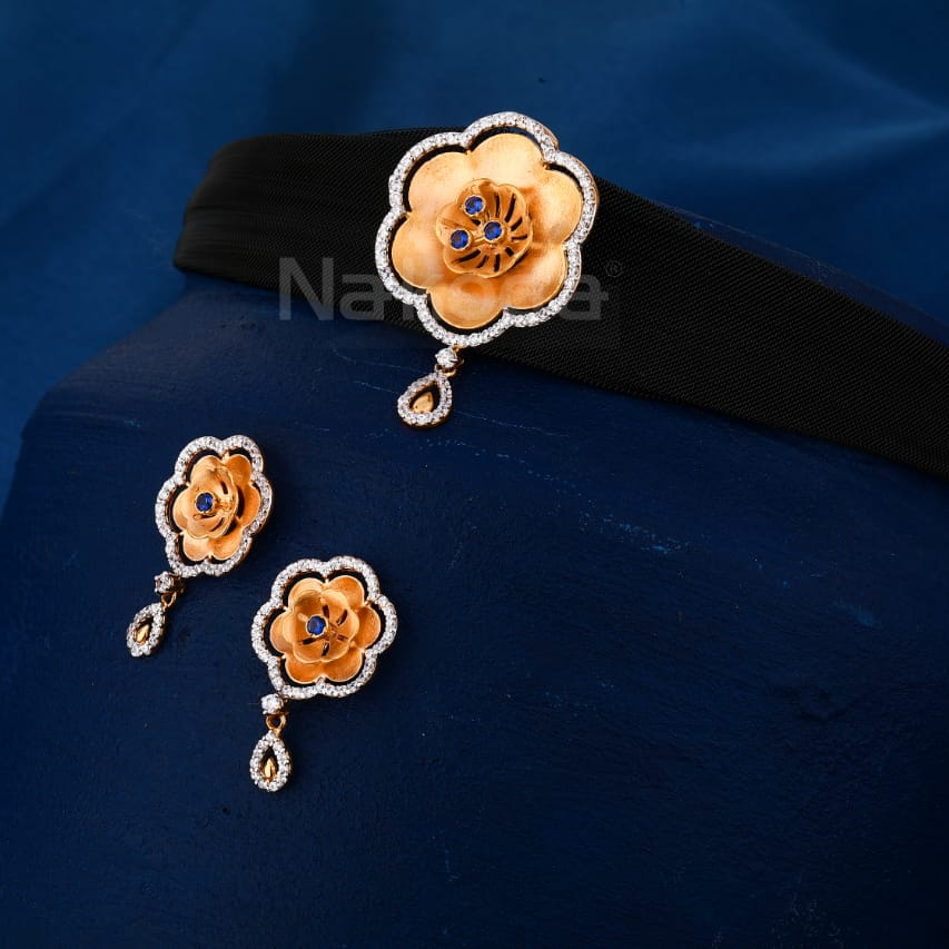 750 Rose Gold Hallmark Ladies Gorgeous Necklace set RN400