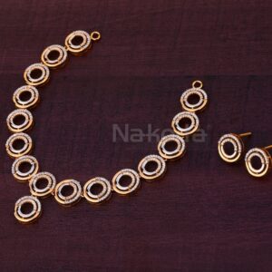 750 Rose Gold Hallmark Ladies Classic Necklace set RN389
