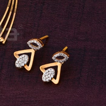 750 Rose Gold Hallmark Ladies Necklace set RN388 - Image 2