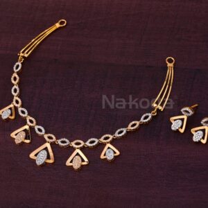 750 Rose Gold Hallmark Ladies Necklace set RN388