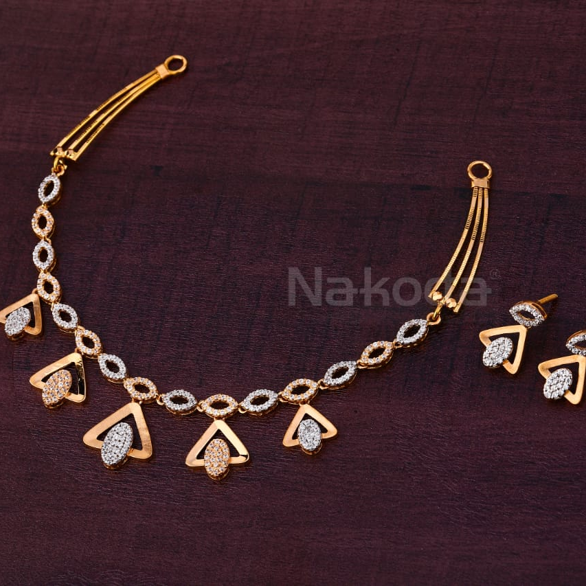 750 Rose Gold Hallmark Ladies Necklace set RN388