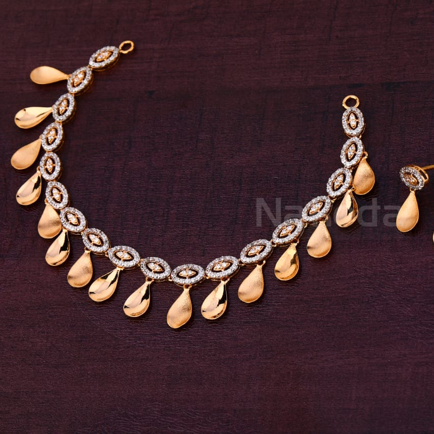 750 Rose Gold Ladies Stylish Necklace set RN386
