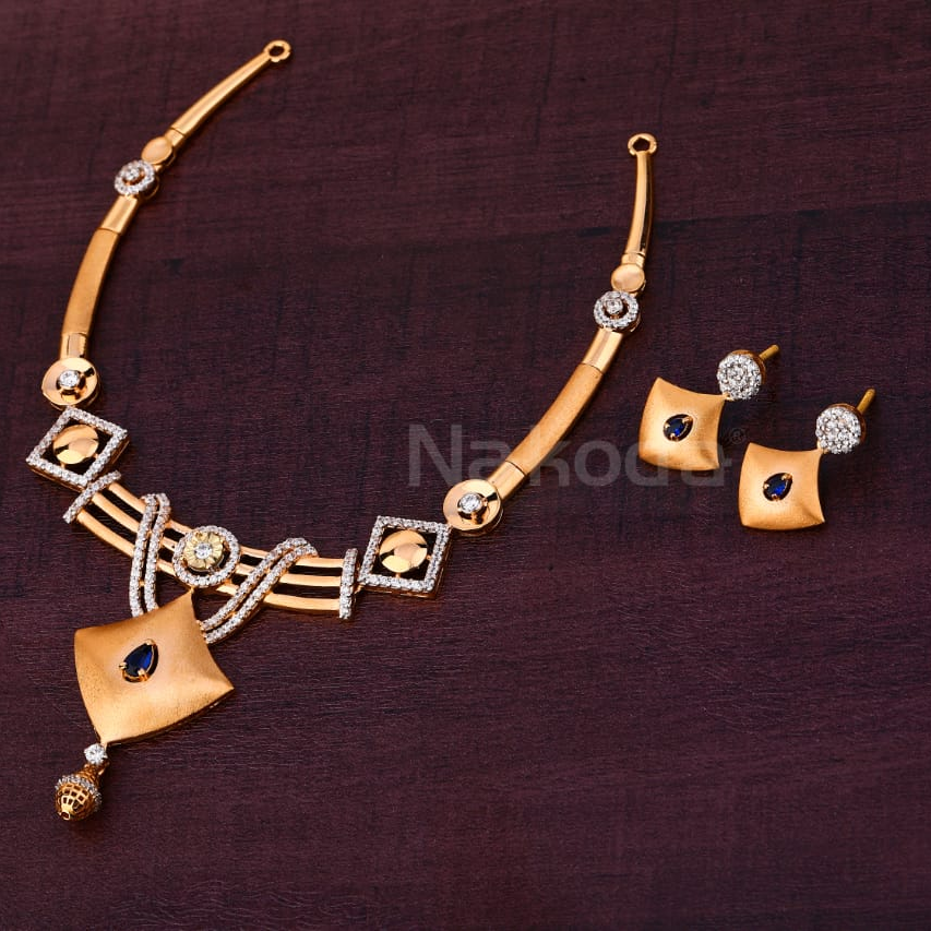 750 Rose Gold Ladies Fancy Necklace set RN384