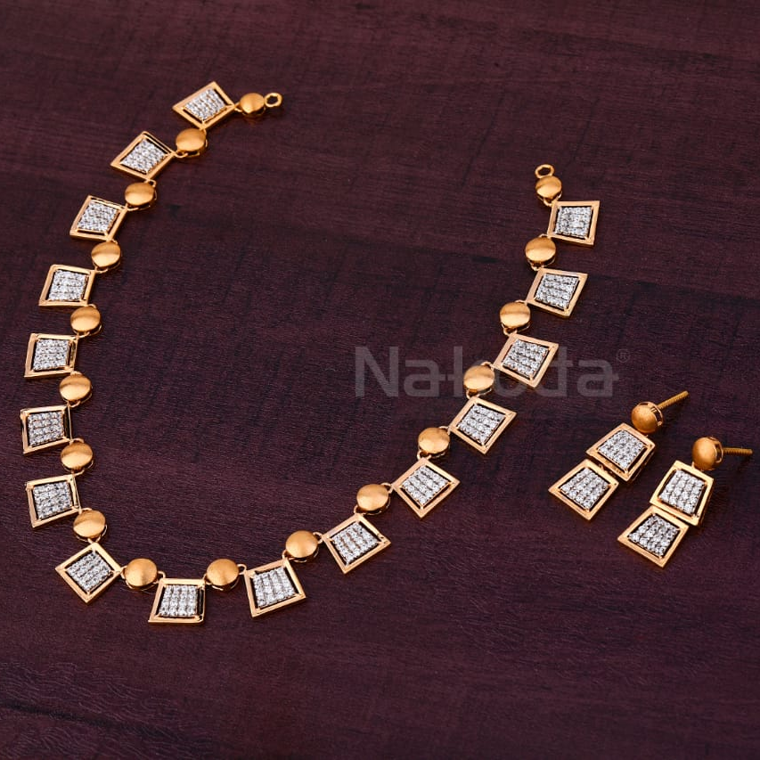 750 Rose Gold Ladies Exclusive Necklace set RN383