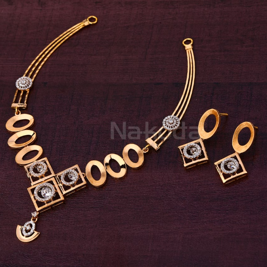 750 Rose Gold Ladies Designer Necklace set RN382