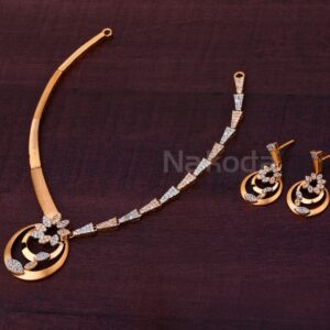 750 Rose Gold Ladies Delicate Necklace set RN381