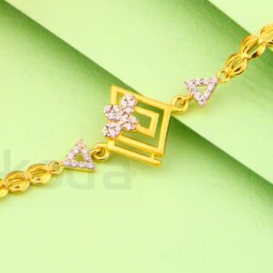 22KT Gold CZ Ladies Classic Bracelet LB517