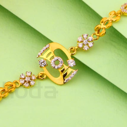 22KT Gold CZ Ladies Bracelet LB518 - Image 2