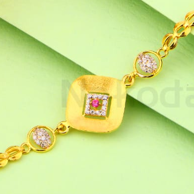 916 Gold CZ Hallmark Ladies Gorgeous Bracelet LB510 - Image 2