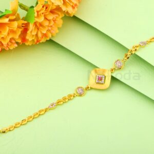 916 Gold CZ Hallmark Ladies Gorgeous Bracelet LB510
