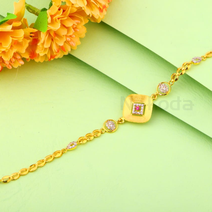 916 Gold CZ Hallmark Ladies Gorgeous Bracelet LB510