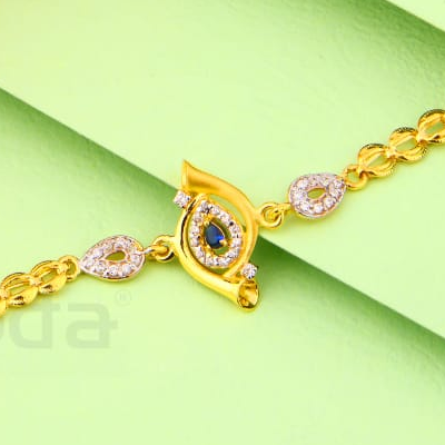 916 Gold CZ Hallmark Ladies Exclusive Bracelet LB508 - Image 2