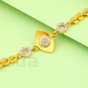 916 Gold CZ Hallmark Ladies Classic,Bracelet LB505