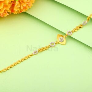 916 Gold CZ Hallmark Ladies Classic,Bracelet LB505