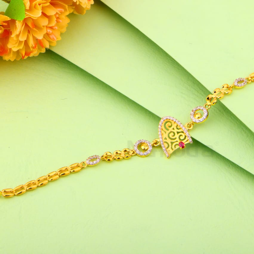 916 Gold CZ Ladies Gorgeous Bracelet LB564