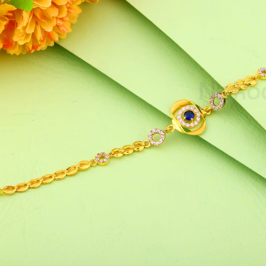 916 Gold CZ Ladies Bracelet LB558
