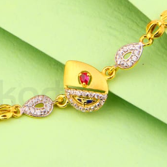 916 Gold Hallmark Ladies Stylish Bracelet LB557 - Image 2