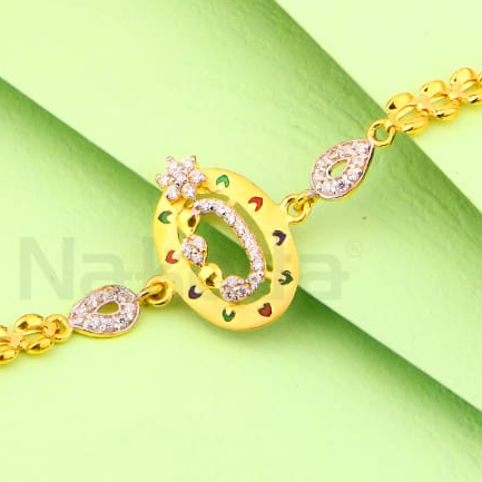 916 Gold Hallmark Ladies Gorgeous Bracelet LB556 - Image 2