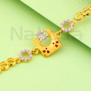 916 Gold Hallmark Ladies Classic Bracelet LB577