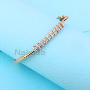 18KT Rose Gold CZ Exclusive Womens's Kada RLKB403