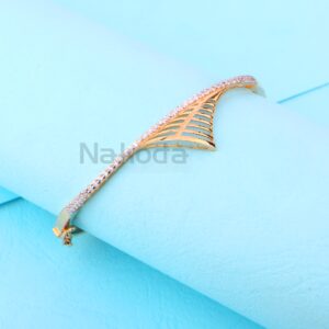 18KT Rose Gold CZ Classic Womens's Kada RLKB406